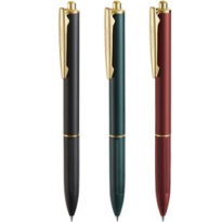 齐心 X5 金属按动中性笔 子弹头 0.5mm 签字笔